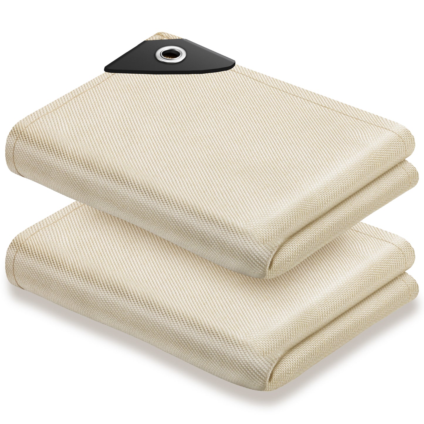 Welding Blanket Fire Resistant Large 6x8 ft - 2 Pack Fiberglass Flame Retardant Fabric 1022 °F High Temp Heat Shield Blankets Insulation Mat for Soldering, Grill, Industrial, Smoker, Camping
