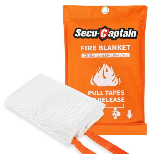 Emergency Fire Blanket for Home and Kitchen - 40"x40" Flame Suppression Fiberglass Fire Blankets for House Camping Car Office Warehouse Survival Safety