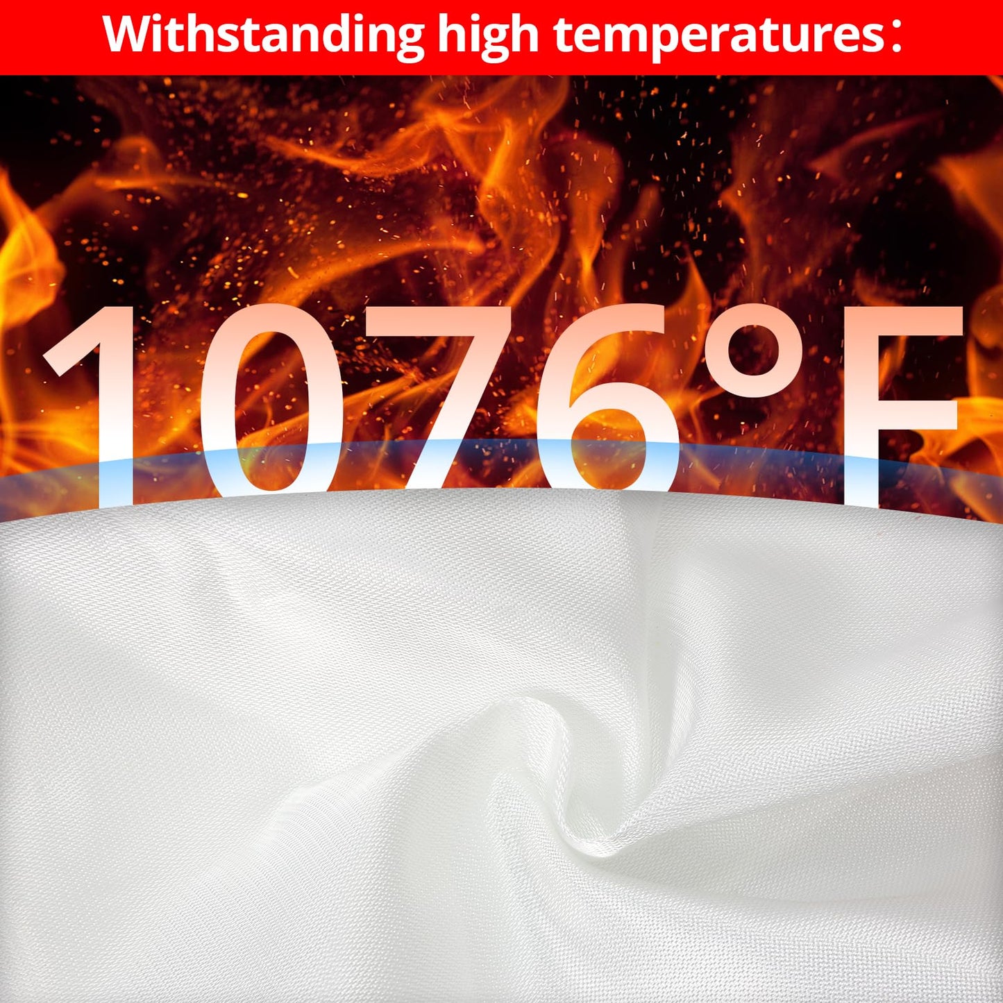 Emergency Fire Blanket for Home and Kitchen - 6 Pack 40"x40" Flame Suppression Fiberglass Fire Blankets for House Camping Car Warehouse Office Emergency Survival Safety